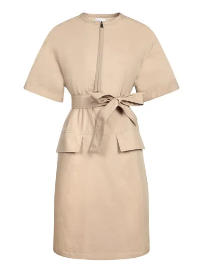 Moncler Dress With Pockets In Beige