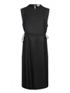 Moncler Robe Longueur Genou En Coton In Black