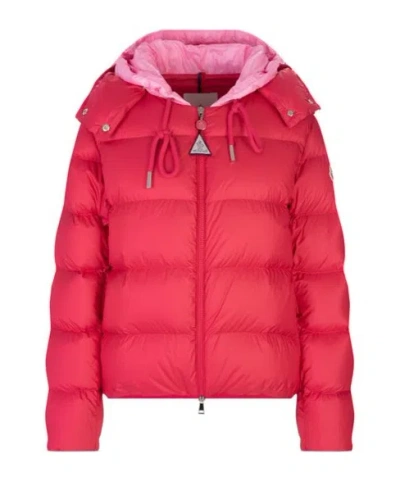 Moncler Dronieres Zip-up Puffer Jacket In Pink