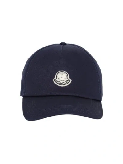 Moncler Dual Logo Blue Night Baseball Cap By