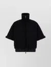 Moncler Reversible Leather-trimmed Cape In Black