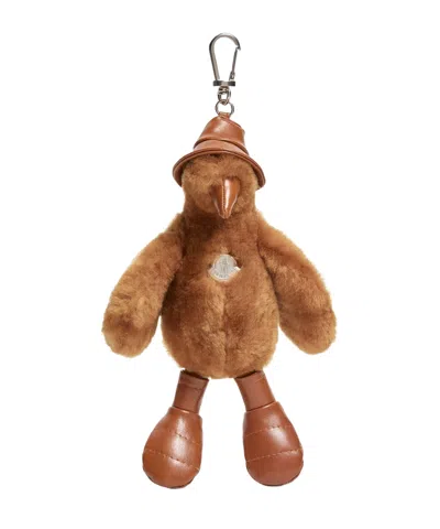 Moncler Duck-shaped Key Ring In Yellow