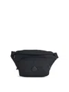 Moncler Waist Strap Leather Trim Messenger Bag In Black