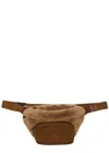 Moncler Durance Faux Fur Belt Bag In Brown