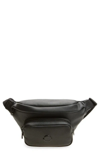Moncler Durance Leather Belt Bag In Black
