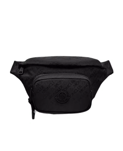 Moncler Durance Logo-jacquard Belt Bag In Black