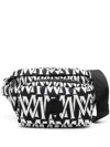 Moncler Durance Monogram-print Belt Bag In Black