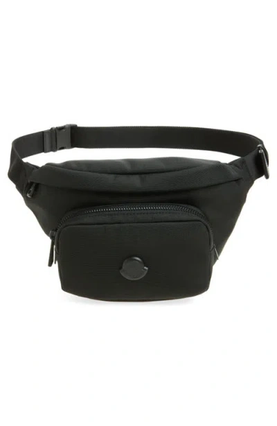 Moncler Durance Water Repellent Belt Bag In Black