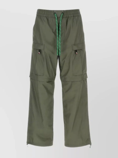 Moncler Nylon Cargo Pants In Green