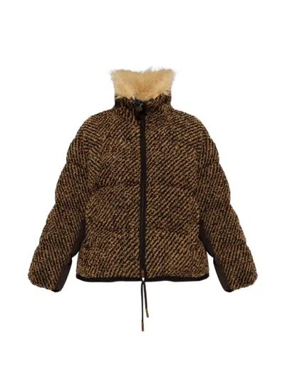 Moncler Dynamique Down Jacket In Brown