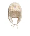 Moncler Teddy Hat With Ear Flaps In Neutral
