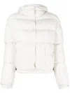 Moncler Ebre Logo-patch Padded Jacket In White