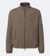 Moncler Ebrodel Reversible Wool-blend Down Jacket In Multi