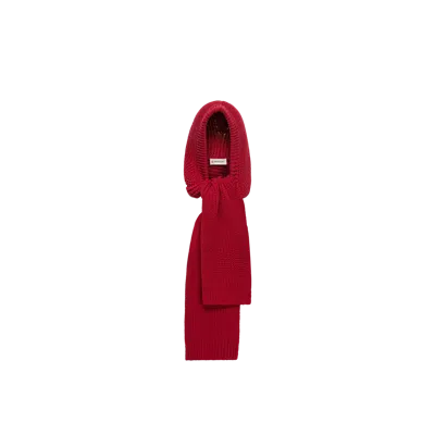 Moncler Écharpe À Capuche En Mélange De Laine Et De Cachemire, Femme, Rouge, Taille: Uni