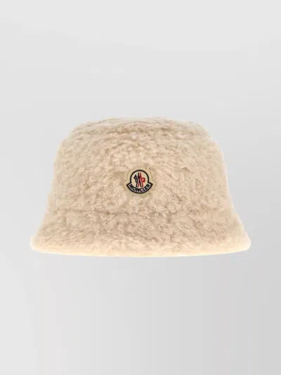 Moncler Eco Fur Bucket Hat Accessory In Neutral