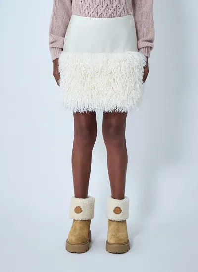 Moncler Eco Nylon Mini Skirt In White