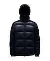 Moncler Hooded Zip Jacket In Blue