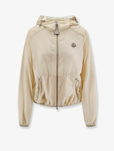 Moncler Edasic Jacket With Elastic Profiles In Sand
