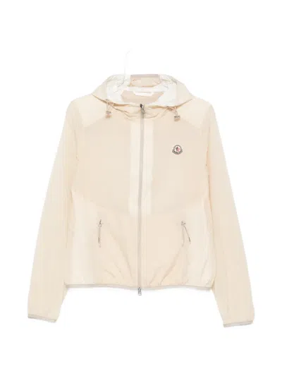Moncler Edasic Logo-patch Jacket In Neutral