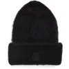 Moncler Edit Mohair Blend Beanie In Black