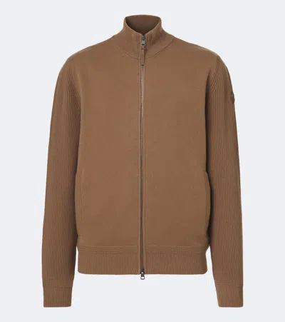 Moncler Edit Wool And Cashmere Cardigan In Brown