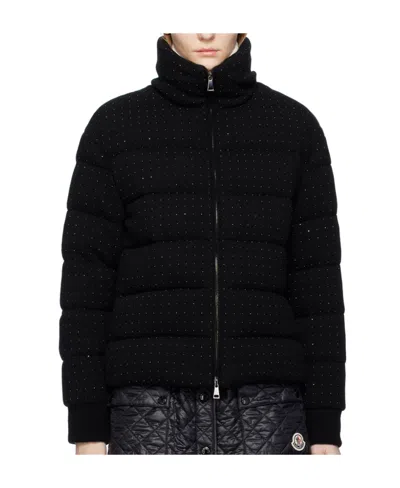 Moncler Effraie Long-sleeved Down Jacket In Black
