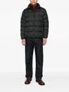 Moncler Eglise Square-quilted Hooded Down Jacket In Black
