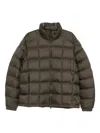 Moncler Eglise Square-quilted Hooded Down Jacket In Green