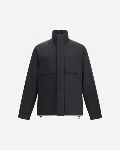 Moncler Egoutelles Jacket With Zipper And Button Closure In Black