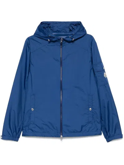 Moncler Eiache Hooded Jacket In Blue