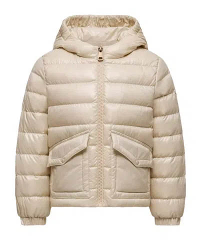 Moncler Ela Hooded Down Jacket In Neutral