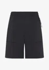 Moncler Tailored Shorts Featuring Functional Back Pockets In Black