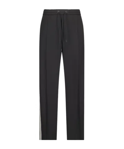 Moncler Elastic Waist Casual Pants In Black