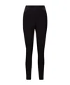 Moncler Brand-embossed Slim-fit High-rise Stretch-woven Leggings In Black