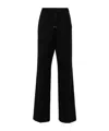 Moncler Virgin Wool Blend Pants In Blue