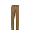 Moncler Elastic Waist Casual Pants In Brown
