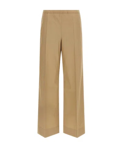Moncler Elastic Waist Casual Pants In Brown