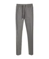 Moncler Joggers In Nylon And Cashmere Trousers Grey In Grey