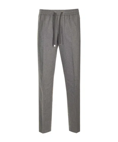 Moncler Pressed-crease Straight-leg Trousers In Grey