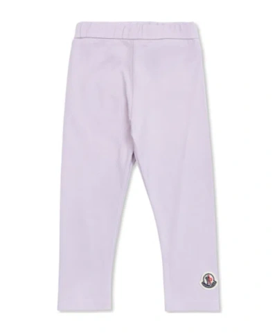 Moncler Elastic Waist Casual Pants In Purple