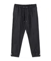 Moncler Logo-patch Tapered Trousers In Black