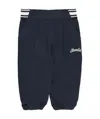 Moncler Elastic Waist Pants In Blue