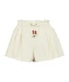Moncler Elastic Waist Shorts In Neutral