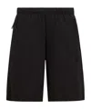Moncler Men's Shorts With Logo Patch In Black