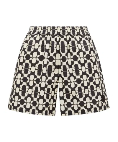 MONCLER MONCLER GEOMETRIC PRINTED SHORTS