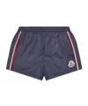 Moncler Elastic Waist Shorts In Blue