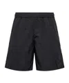Moncler Elastic Waist Shorts In Blue