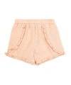 Moncler Elastic Waist Shorts In Nude