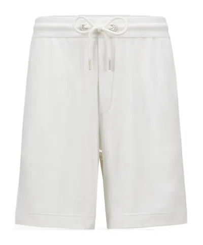 Moncler Elastic Waist Shorts In White
