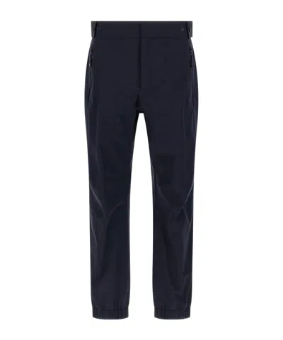 Moncler Elastic Waist Sports Pants In Blue